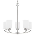 HomePlace - HomePlace 415251BN-338 Dixon - Five Light Chandelier - Warranty: 1 Year Room Recommendation: DDixon Five Light Cha Brushed Nickel Soft  *UL Approved: YES Energy Star Qualified: n/a ADA Certified: n/a  *Number of Lights: 5-*Wattage:100w Incandescent bulb(s) *Bulb Included:No *Bulb Type:E26 Medium Base *Finish Type:Bronze