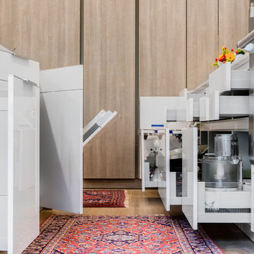 Modern modes in an eclectic Brookline, MA abode