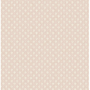 Petite Fleur de lis Wallpaper in Blush FS50511 from Wallquest