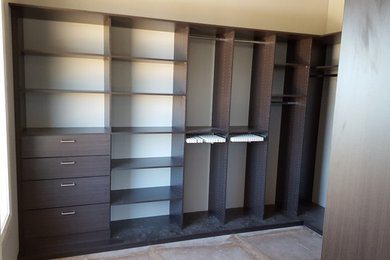 This is an example of a modern storage and wardrobe in Newcastle - Maitland.