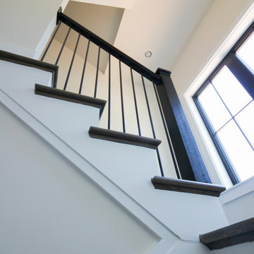 Project #65 | Contemporary Staircase with Vertical Metal Balusters