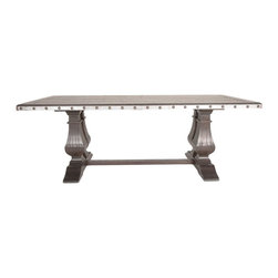 Maddox Trestle Dining Table-Dutch Brown - Dining Tables