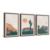A Desert Oasis Triptych, Set of 3, 24x36 Panels