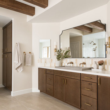 Cherry wood shaker-style Waypoint cabinets