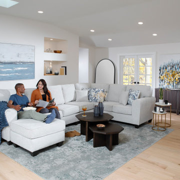 Verona Sectional–Transitional 4 Pc. Design with Reversible Cushions & Ottoman-Ch