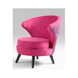 Gia Pink Barrel-Back Chair - Armchairs And Accent Chairs