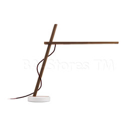 Clamp Freestanding Table Lamp in Walnut - Table Lamps