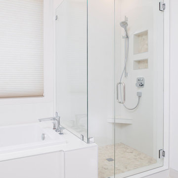 Modern White Master Bath