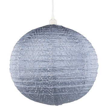 Stella Nova Metallic Blue Chevron Lantern