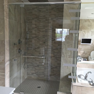 Custom Corner walk in shower glass doors