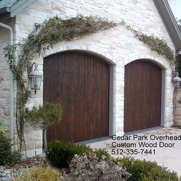 Real wood overhead garage doors