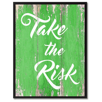 Take The Risk Inspirational, Canvas, Picture Frame, 13"X17"