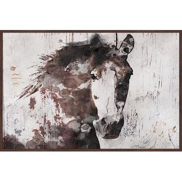 "Gorgeous Horse" Floater Framed Painting Print on Canvas, 36"x24"