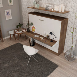 Spazio T - Full Size Wall Bed with Table - Kids Desks And Desk Sets