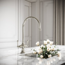 Lambeth Single Hole Traditional Kitchen Tap Polished Nickel - Kitchen Taps
