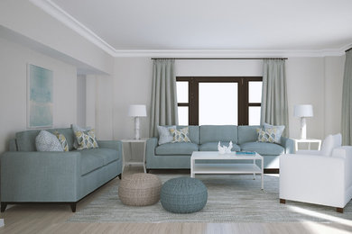 Inspiration for a transitional living room remodel in Other