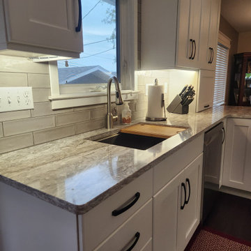 Modern Kitchen Transformation Done in New Classic White Cabinets