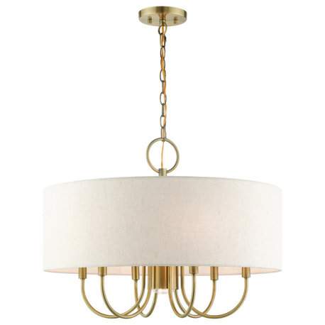 Antique Brass Transitional, Pendant Chandelier