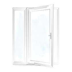VistaLuxe&reg; Collection Entrance Door - Windows