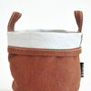 Recycled Canvas Bucket, Waxed Camel, Small