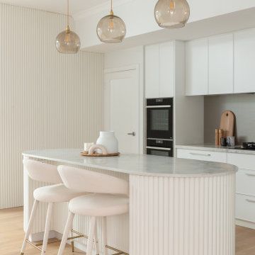 Contemporary Kitchen with Fluted Island | Willagee, Perth