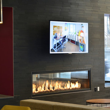 Drexel University Student Housing Basalt Ebony Fireplace Project