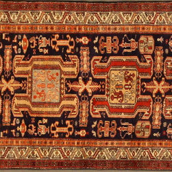 Persian Meshkin runner 3'5 X 10'4 - Area Rugs