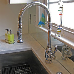 Chrome kitchen faucet with sprayer - Kitchen Faucets