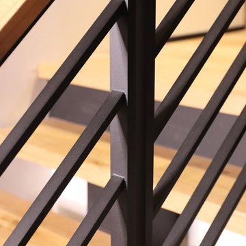 Mono-Stringer Stairs and Flat Bar Railing, Finger Lakes, NY