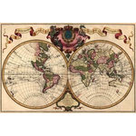 Bentley Global Arts Group - "World Map Prepared for then French King" Poster Print - World Map Prepared for then French King Poster Print by Guillaume De L''Isle (24 x 36) is a licensed reproduction that was printed on Premium Heavy Stock Paper which captures all of the vivid colors and details of the original. The overall