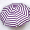 Italian Acrylic Stripes Umbrella, Purple and White, 72"x99", Bar Height Pole (+8