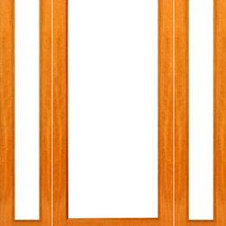 Prehung Red Oak-1-lite French Red Oak IG Glass Side lights Door - Patio Doors