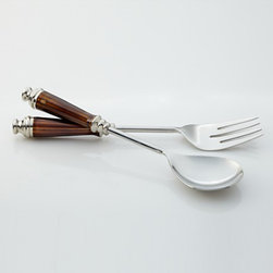 Simply Designz Amber Collection Salad Serving Set - Serving Utensils