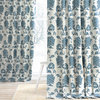 Duchess Blue Printed Cotton Twill Curtain Single Panel, 50"x120"