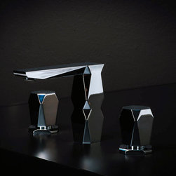 Modern Widespread Bathroom Faucet | Polished Chrome - Bathroom Sink Faucets