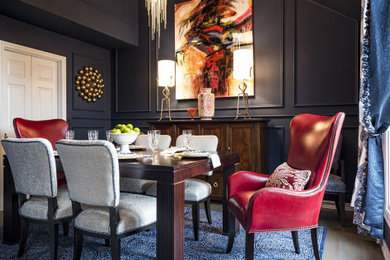 Example of an eclectic dining room design in Other