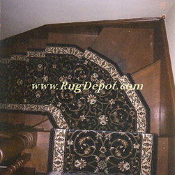 Pie Shaped Stairs - Carpet Tiles
