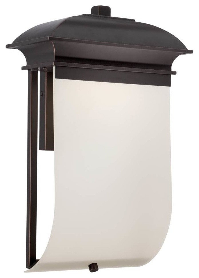 Foster LED Outdoor Wall With Sand Frosted Glass - Traditional - Outdoor ...