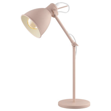 1-Light, 40W Desk Lamp, Pastel Apricot