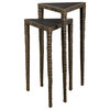 Uttermost 24977 Samiria 2 Piece Iron Nesting Table Set - Bronze / Gold / Black