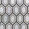 Infinite Hexagon Waterjet Polished Marble Mosaic Tile, Carrara/Lagos