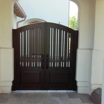 Custom Wood Gate by Garden Passages