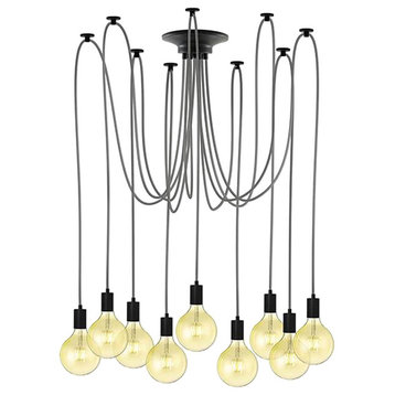 Grey And Black Swag Chandelier