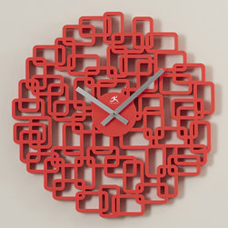 Helix Red Open Dial w/ Aluminum Hands Clock - Wall Clocks