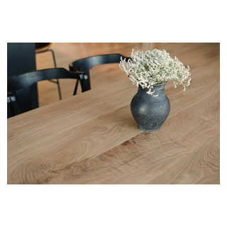 'Vega II' White Oak H Leg Dining Table - Scandinave - San Diego - par ...