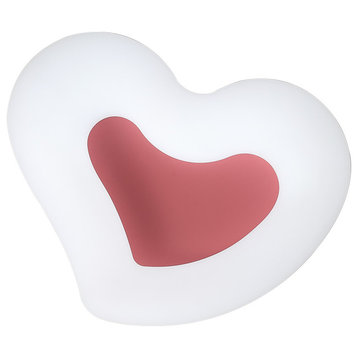 Modern Heart-Shaped LED Ceiling Light For Living Room, Bedroom, Pink, L20.9xh4.3"