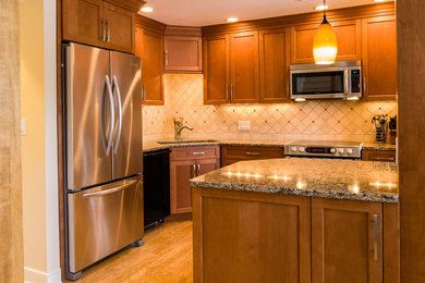 Inspiration for a contemporary kitchen remodel in Boston