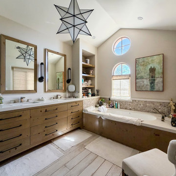 Venice Beach Bathroom Remodel Double Vanity and Tub Layout