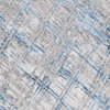 Slant Modern Abstract Area Rug, Gray/Blue, 2'x8'