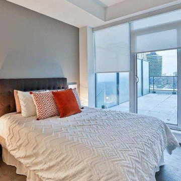 Primary Bedroom overlooking the city